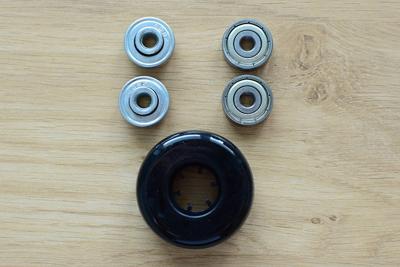 Kolečko po vyjmutí ložisek